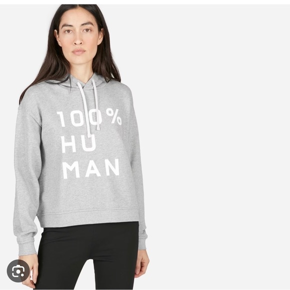 Everlane 100% Human Typography Hoodie Sweatshirt - Picture 2 of 11